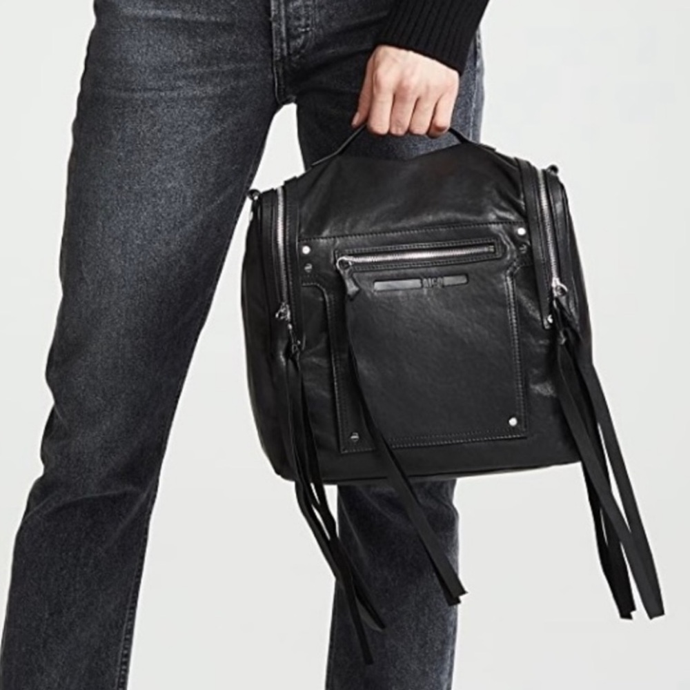 Alexander McQueen Box leather backpack